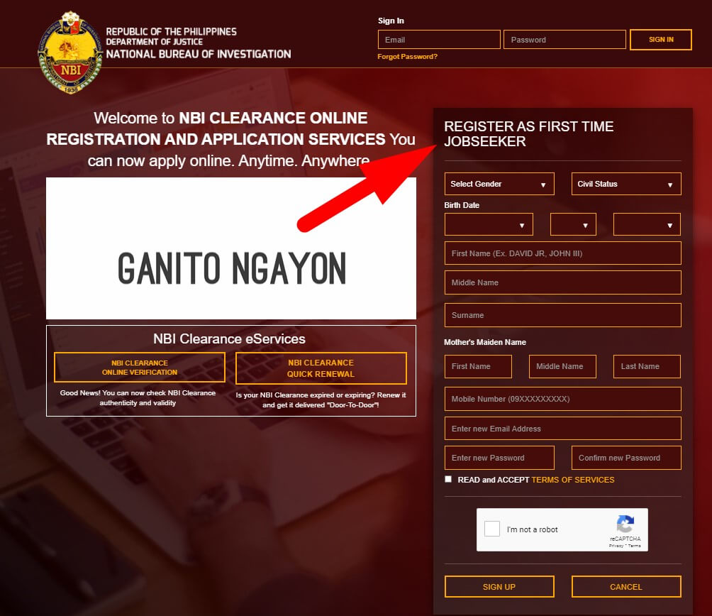 NBI Clearance Eservices January 2024 NBI Clearance Online